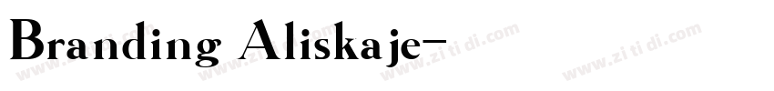 Branding Aliskaje字体转换